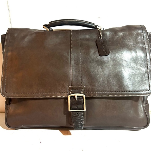 Coach vintage unisex Brown Leather Briefcase messenger bag